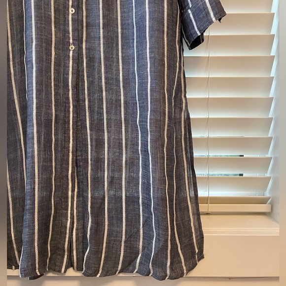 Blue + White Striped Long Sleeve Button Up - Picture 5 of 8